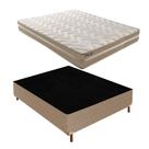 Cama Box Casal com Colchão D33 Unique Plus Duoface 18x138x188cm e Base Júlia
