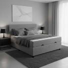Cama Box Casal com Colchão Embutido e Baú com Pistão a Gás Cama Box Casal com Colchão Embutido e Baú com Pistão a Gás