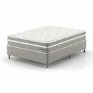 Cama Box Casal com Colchão Milani Mola Verticoil Bege Cama Box Casal com Colchão Milani Mola Verticoil Bege