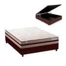 Cama Box Casal com Marrom Preto e Colchão Smart Milano Plumatex Cama Box Casal com Marrom Preto e Colchão Smart Milano Plumatex