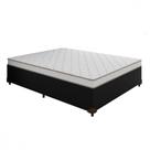 Cama Box Casal Conjugada Noruega 138x188x39cm Preto e Branco Lightspuma