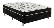 Cama Box Casal Conjugada Unyco D28 Ortopédico Floral E Preta (1,38x0,42x1,88)