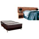 Cama Box Casal CRC + Colchão Ortopédico Light Ortobom + Cabeceira Plus Atacama