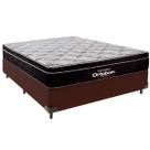 Cama Box Casal e Colchão Elegant Molas Ensacadas Ortobom Marrom