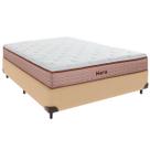 Cama Box Casal e Colchão Hera Molas Ensacadas Colchobel Ocre