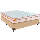 Cama Box Casal e Colchão Pequim Molas Ultralastic Inducol Ocre
