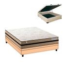 Cama Box Casal e Colchão Smart Milano com Baú Bege Plumatex Cama Box Casal e Colchão Smart Milano com Baú Bege Plumatex
