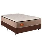 Cama Box Casal King Gazin Colchão Com Molas Ensacadas 193x203x72cm Azera Branco/bege