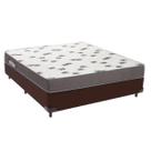 Cama Box Casal Marrom + Colchão Light D33 Ortobom