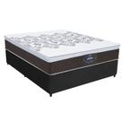 Cama Box Casal Molas Ensacadas Marrom/Preto Marrom / Branco Cama Box Casal Molas Ensacadas Marrom/Preto Marrom / Branco