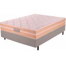 Cama Box Casal Ortho Unique Strong em molas ensacadas individualmente altura de 63 cm largura de 138 cm Bege