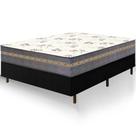 Cama Box Casal Preta Colchão La Plata Molas Ensacadas 138x188x62cm Cama Box Casal Preta Colchão La Plata Molas Ensacadas 138x188x62cm