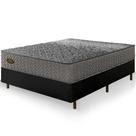 Cama Box Casal Preta Colchão Pergamino Molas Ensacadas 138x188x67cm Cama Box Casal Preta Colchão Pergamino Molas Ensacadas 138x188x67cm