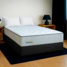 Cama Box Casal Preto+Colchão Sono Terapia D33 PoliConfort