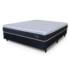 Cama Box Casal Queen Colchão Com Molas Ensacadas City Pillow Top 158x198x61cm Preto/branco Hellen