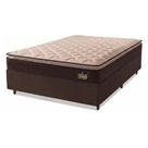 Cama Box Casal Queen Colchão Espuma D33 Pillow Top Millenium 158x198x57cm Suede Marrom Hellen Cama Box Casal Queen Colchão Espuma D33 Pillow Top Millenium 158x198x57cm Suede Marrom Hellen