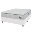 Cama Box Casal Queen Colchão Espuma D33 Pillow Top Van Gogh 158x198x62cm Branco Hellen Suporta Até 120 Kg Por Pessoa