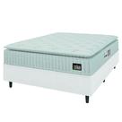 Cama Box Casal Queen Colchão Espuma D33 Pillow Top Van Gogh 158x198x62cm Branco Linho Hellen