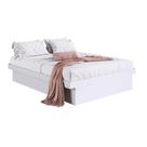 Cama Box Casal Queen com Baú CB1160 158x198cm Haste Articulável de Aço Branco - Art In Móveis