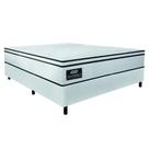 Cama Box Casal Queen Gazin Colchão Molas Ensacadas 158x198x62cm New Branco Linho