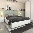 Cama Box Casal Queen - Mônaco-Neve - Tcil Móveis