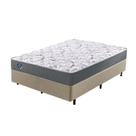 Cama Box Casal Reforçado 138x188x38cm e Colchão Adapto Molas Ensacadas B&G