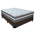 Cama Box Casal Sintético + Colchão Black Graphite Molas Ensacadas 138x188x64cm Marrom Cama Box Casal Sintético + Colchão Black Graphite Molas Ensacadas 138x188x64cm Marrom