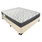 Cama Box Casal Sintético + Colchão De Espuma D33 - SerenePrime - 138cm Bege