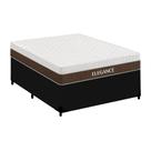 Cama Box Casal Sintético + Colchão Molas Ensacadas Royal Sleep Elegance 138cm - Suporta Até 150 Kg Por Pessoa