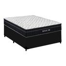 Cama Box Casal Sintético + Colchão Molas Ensacadas Royal Sleep Royal Air 138cm - Suporta Até 150 Kg Por Pessoa