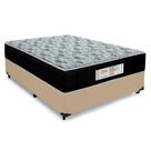 Cama Box Casal Sintético + Colchão Molas Ensacadas SerenePrime Sonnolux 138cm Bege - Suporta Até 110kg Por Pessoa