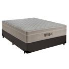 Cama Box Casal Sintético Cremil + Colchão Molas Ensacadas AirPrime 138x188x65cm
