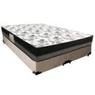 Cama Box Casal Suede Bipartido + Colchão Ortobom ISO Dupla Face 60x138x188