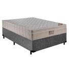 Cama Box Casal Suede + Colchão Casal Ortobom Airtech Molas Springpocket (65x138x188) Cinza Cama Box Casal Suede + Colchão Casal Ortobom Airtech Molas Springpocket (65x138x188) Cinza