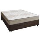 Cama Box Casal Suede + Colchão de Molas Ensacadas Portobel Ipanema - 138x188x65cm