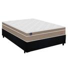 Cama Box Casal Suede + Colchão Lis Molas Ensacadas Superpocket Plumatex 138x188x64cm Preto