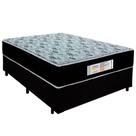 Cama Box Casal Suede + Colchão Molas Ensacadas Sereneprime Sonnolux 138x188x65 Cor:preto