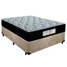 Cama Box Casal Suede + Colchão Molas Ensacadas SerenePrime Sonnolux 138x188x65