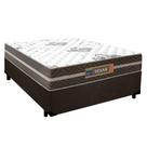 Cama Box Casal Suede + Colchão Molas Ensacadas Texas Prime Colchões 138cm - Suporta Até 120 Kg Por Pessoa