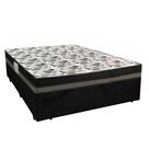 Cama Box Casal Suede + Colchão Ortobom Iso Dupla Face 60X138X188