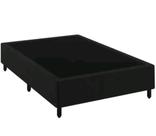 Cama box casal Suede preto 138m x 188m x 037m