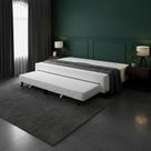 Cama Box Castor Poli Solteiro Branco c/ colchão auxiliar 88x188x27cm