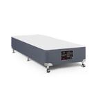Cama Box Castor Solteiro Suede Cinza 100x200x27cm
