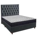 Cama Box Cinza+Colchão Casal Airtech 150 Ortobom + Cabeceira