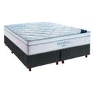 Cama Box Cinza + Colchão Queen Freedom Ortobom