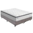 Cama Box Cinza E Colchão Amsterdã Molas Ensacadas Queen Probel