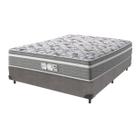 Cama Box Cinza e Colchão Casal Evolution Molas Ensacadas Probel