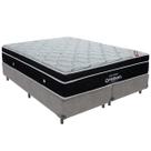 Cama Box Cinza e Colchão Elegant Molas Ensacadas King Ortobom