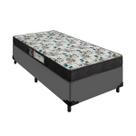 Cama Box Cinza Solteiro Colchão D33 Veneza Portobel Cama Box Cinza Solteiro Colchão D33 Veneza Portobel