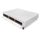 Cama Box Closet Queen Poli Tecido White (158x198x23) - Castor